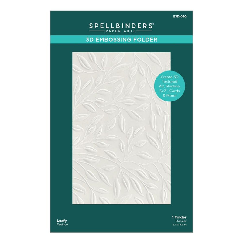 Spellbinders 3D Embossing Folder - Leafy, E3D-030