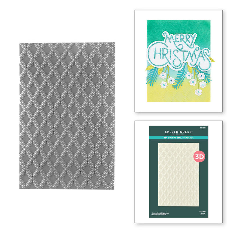 Spellbinders 3D Embossing Folder - Dimensional Diamonds, E3D-039