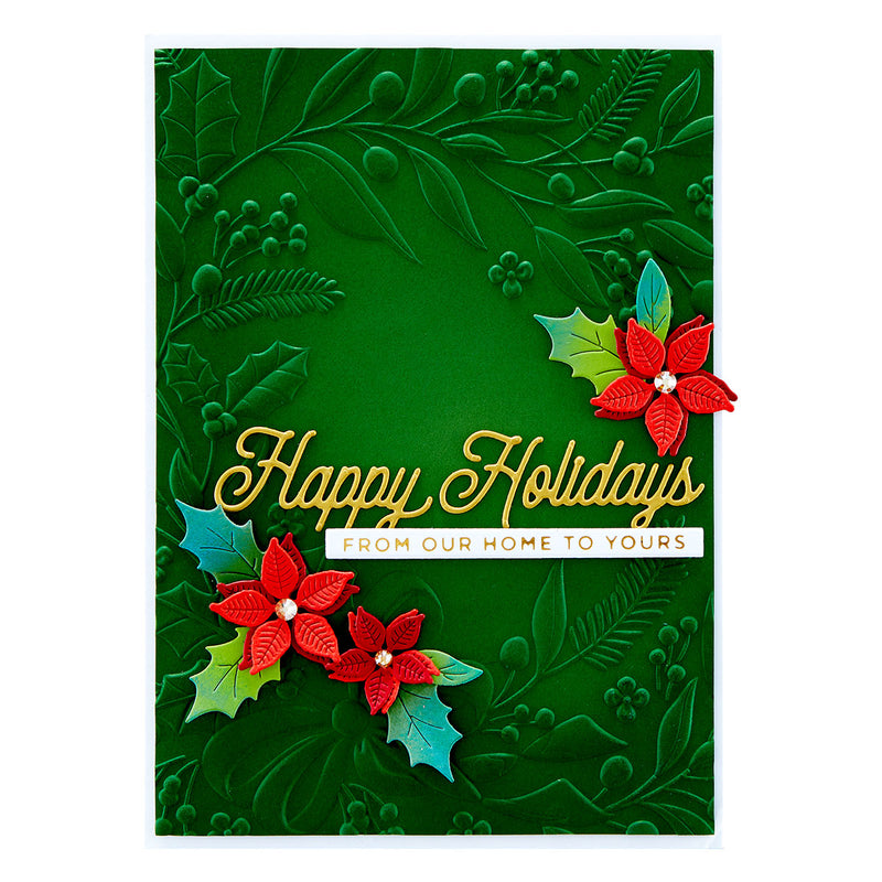 Spellbinders 3D Embossing Folder - Holiday Floral Swag, E3D-041