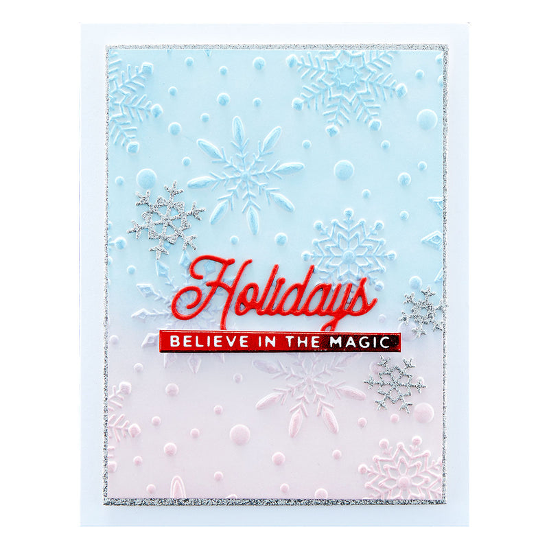 Spellbinders 3D Embossing Folder - Flurry of Snowflakes, E3D-042