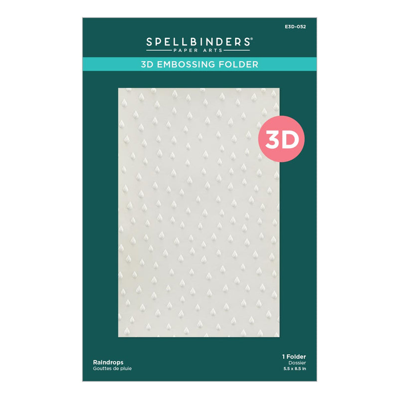 Spellbinders 3D Embossing Folder - Raindrops, E3D-052