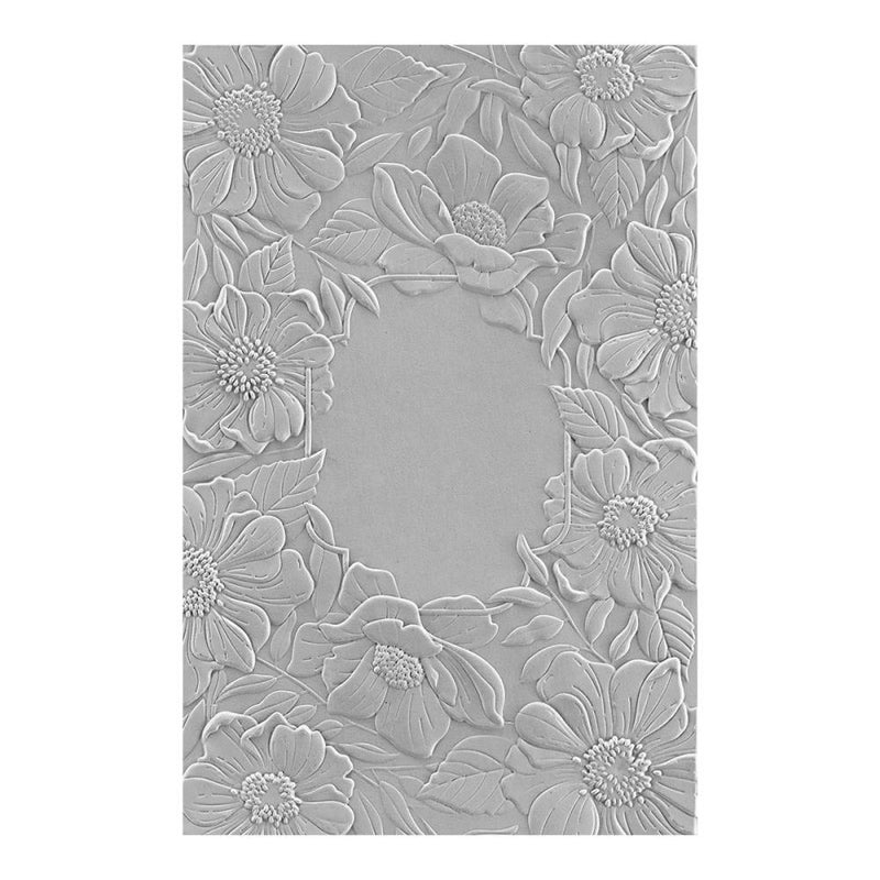 Spellbinders 3D Embossing Folder - Four Petal Floral, E3D-053