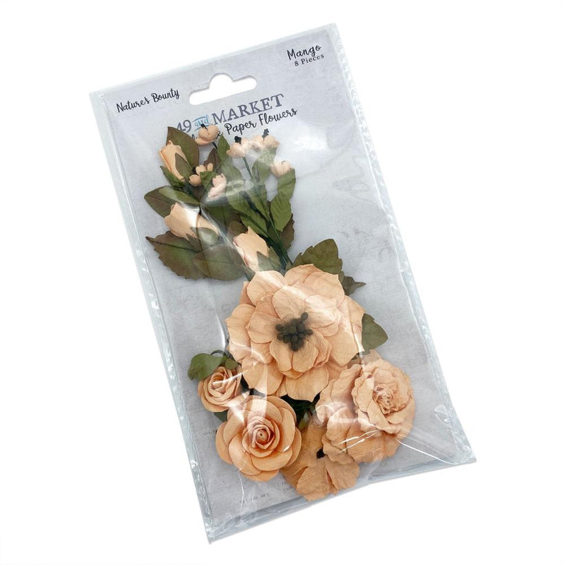 49 and Market Paper Flowers - Nature's Bounty - Mango, FM-38435