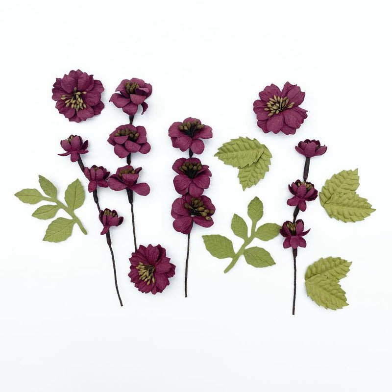 49 and Market Paper Flowers - Wildflowers - Plum, FM-38459