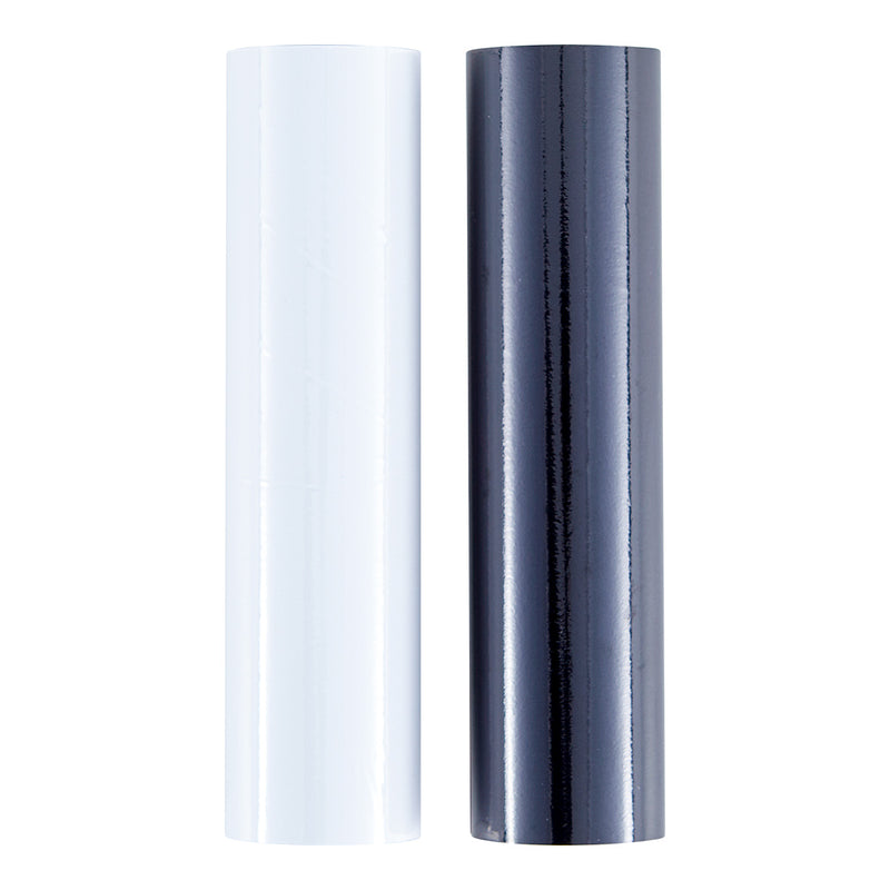 Glimmer Hot Foil 2 Rolls - Opaque, Black & White GLF-049