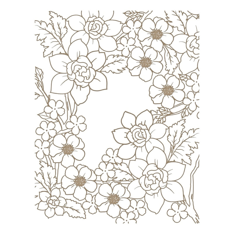 Glimmer Hot Foil Plate - Flower Pattern, GLP-092