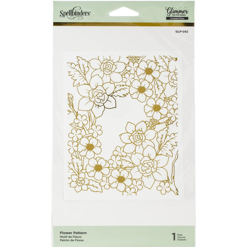 Glimmer Hot Foil Plate - Flower Pattern, GLP-092