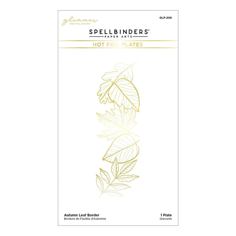 Spellbinders Glimmer Hot Foil Plate - Autumn Leaf Border, GLP-206