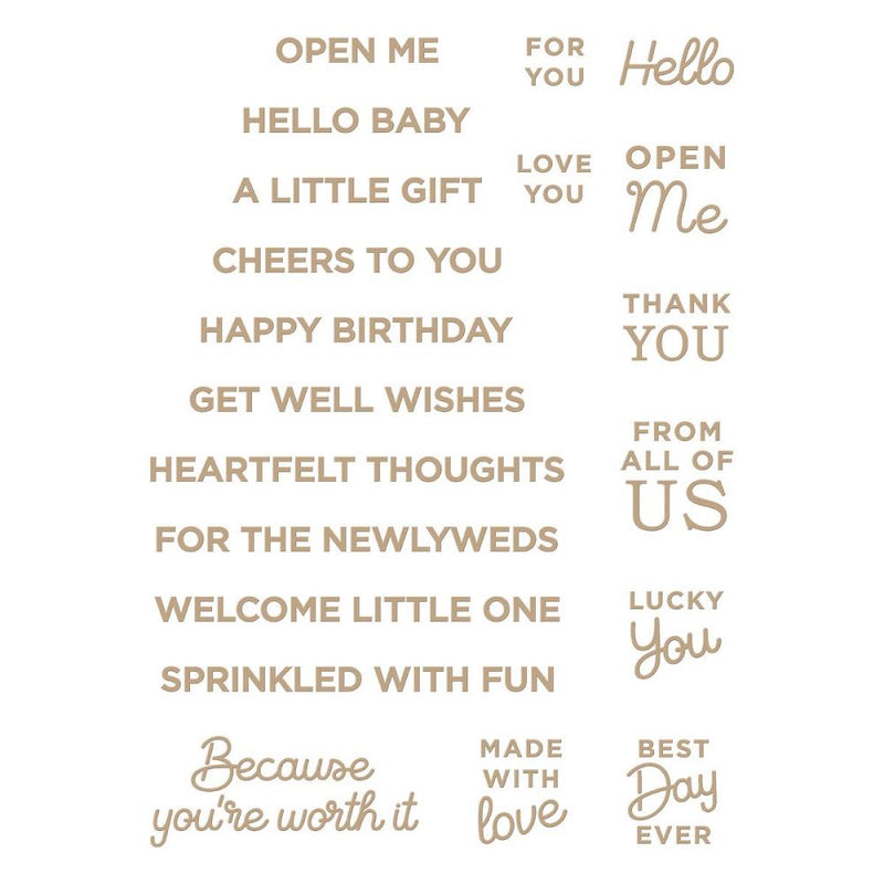 Spellbinders Glimmer Hot Foil Plate - Celebrate You Glimmer Sentiments, GLP-314