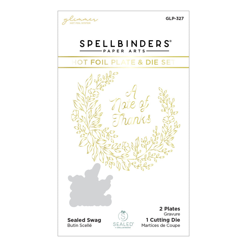 Spellbinders Glimmer Hot Foil Plate & Die Set - Sealed Swag, GLP-327