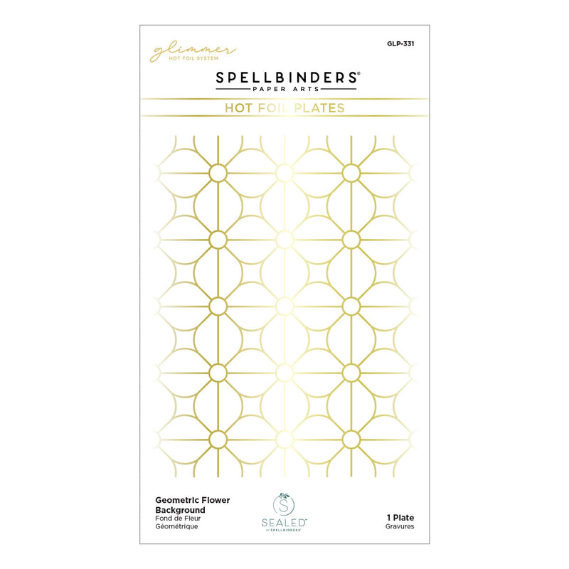 Spellbinders Glimmer Hot Foil Plate - Geometric Flower Background, GLP-331