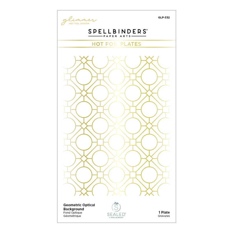 Spellbinders Glimmer Hot Foil Plate - Geometric Optical Background, GLP-332