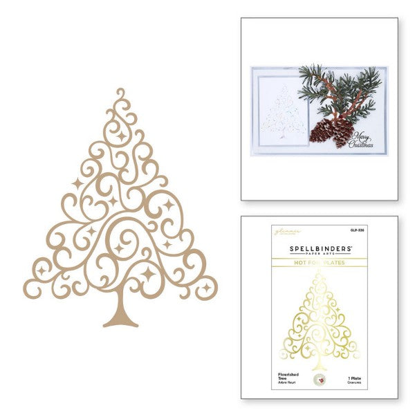 Spellbinders Glimmer Hot Foil Plate - Flouished Tree, GLP-336 by Susan Tierney-Cockburn