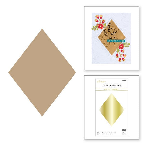 Spellbinders Essential Glimmer Hot Foil Plate - Solid Diamond, GLP-338