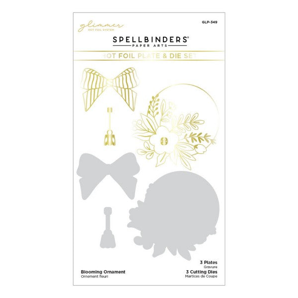 Spellbinders Glimmer Hot Foil Plate & Die Set - Blooming Ornament, GLP-349