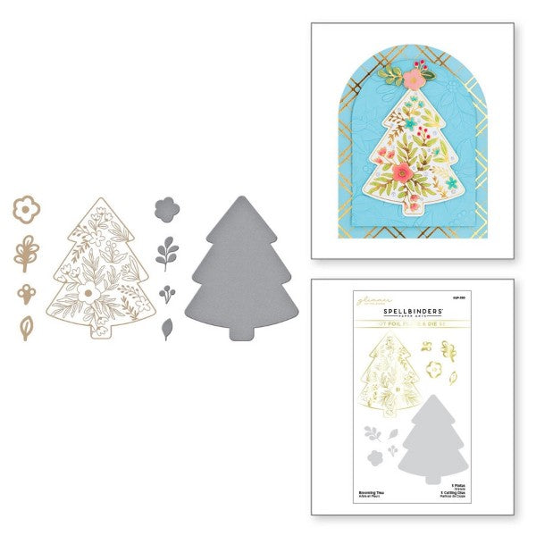 Spellbinders Glimmer Hot Foil Plate & Die Set - Blooming Tree, GLP-350