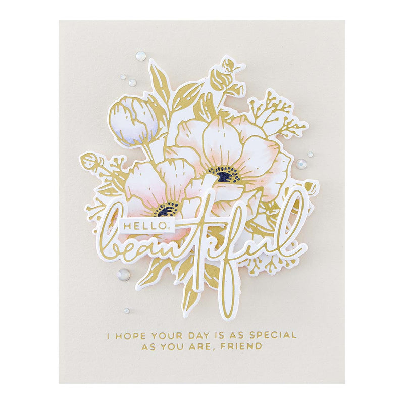 Spellbinders Glimmer Hot Foil Plate - Inside Card Glimmer Sentiments, GLP-357