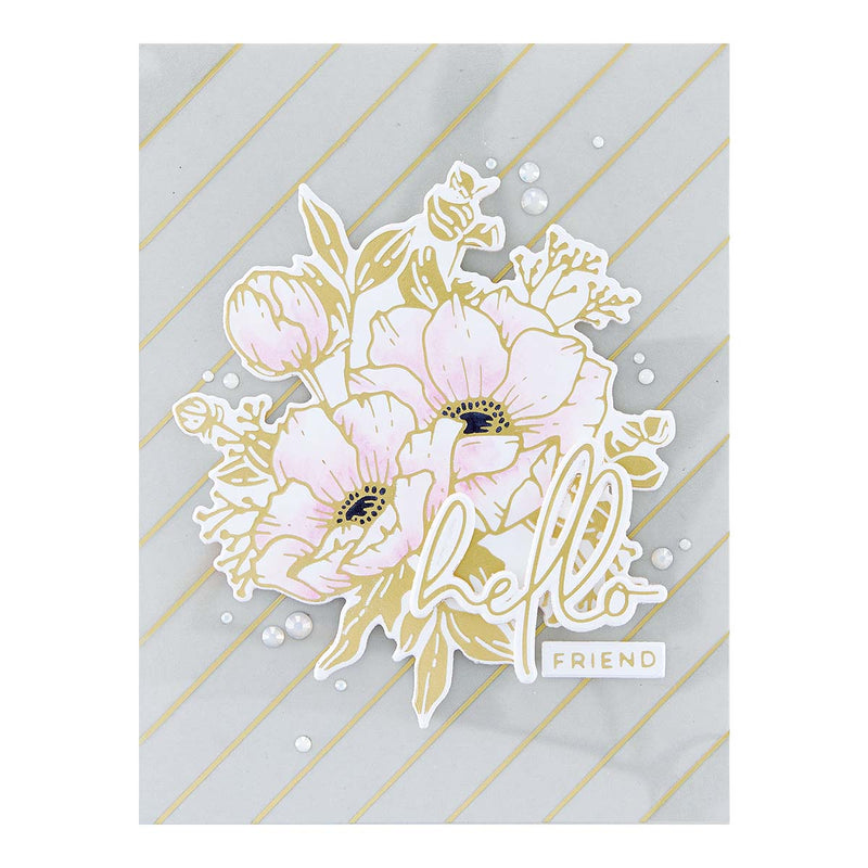 Spellbinders Glimmer Plate & Die Set - Anemone Glimmer Blooms, GLP-358