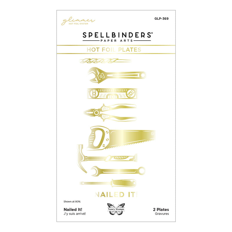 Spellbinders Glimmer Hot Foil Plate - Nailed It!, GLP-369