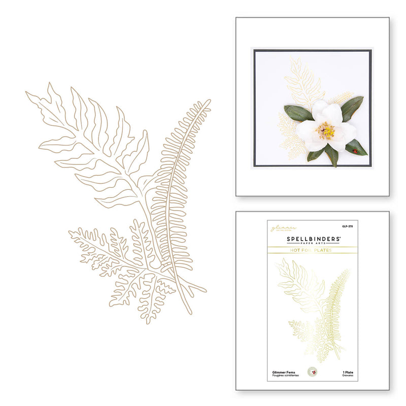 Spellbinders Glimmer Hot Foil Plate - Glimmer Ferns, GLP-378