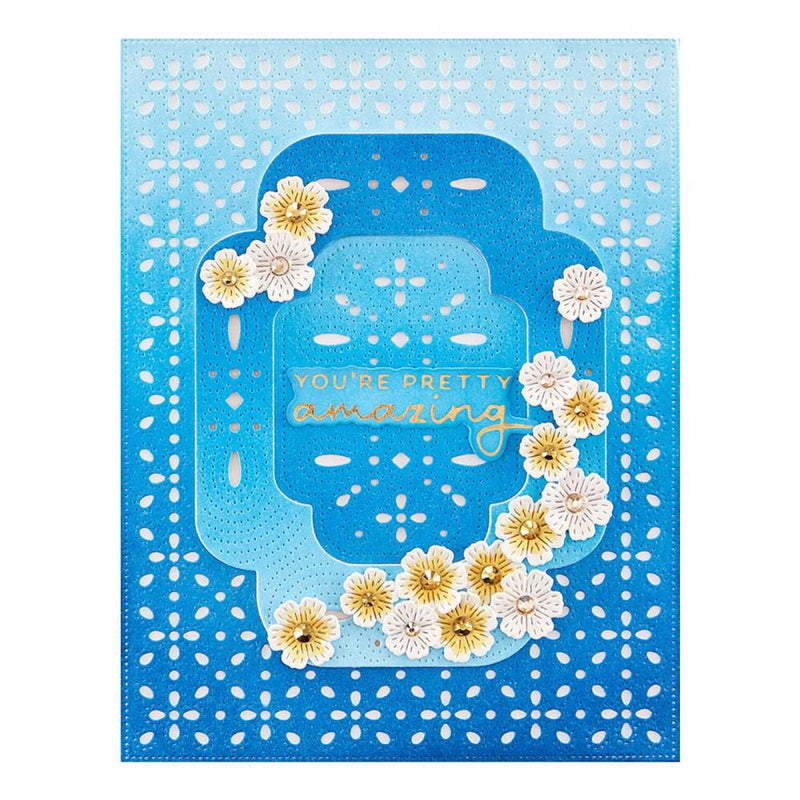 Spellbinders Glimmer Hot Foil Plate & Die Set -Making Me Smile Sentiments, GLP-379