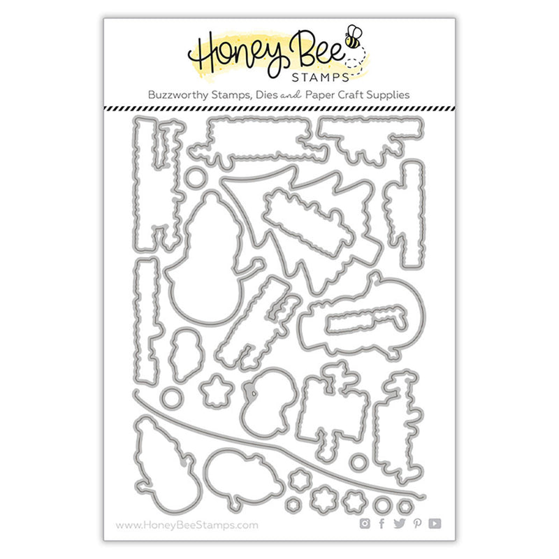 Honey Bee - Snow Family Like Ours Stamp & Honey Cuts , HBST379 & HBDS379