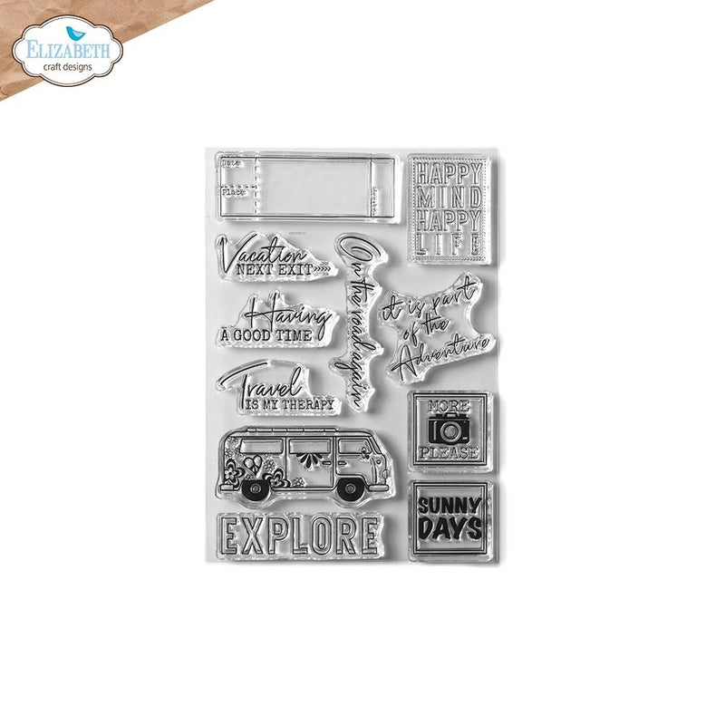 Elizabeth Craft Designs Stamp and Die Kit - Retro Bus, K008