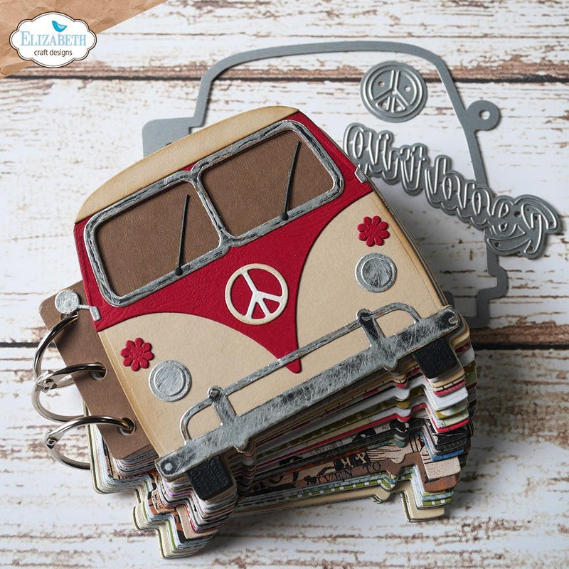 Elizabeth Craft Designs Stamp and Die Kit - Retro Bus, K008