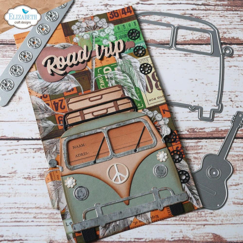 Elizabeth Craft Designs Stamp and Die Kit - Retro Bus, K008