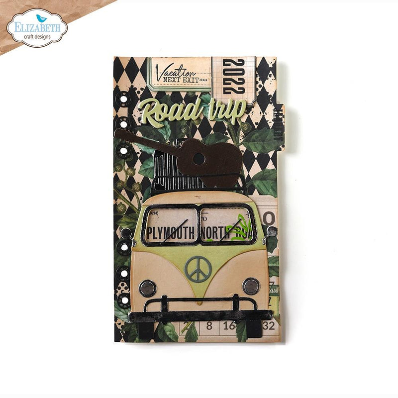 Elizabeth Craft Designs Stamp and Die Kit - Retro Bus, K008