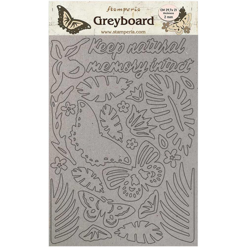 Stamperia Amazonia Greyboard Cut-Outs  - Butterflies, LSPDA422 WAS $13.70