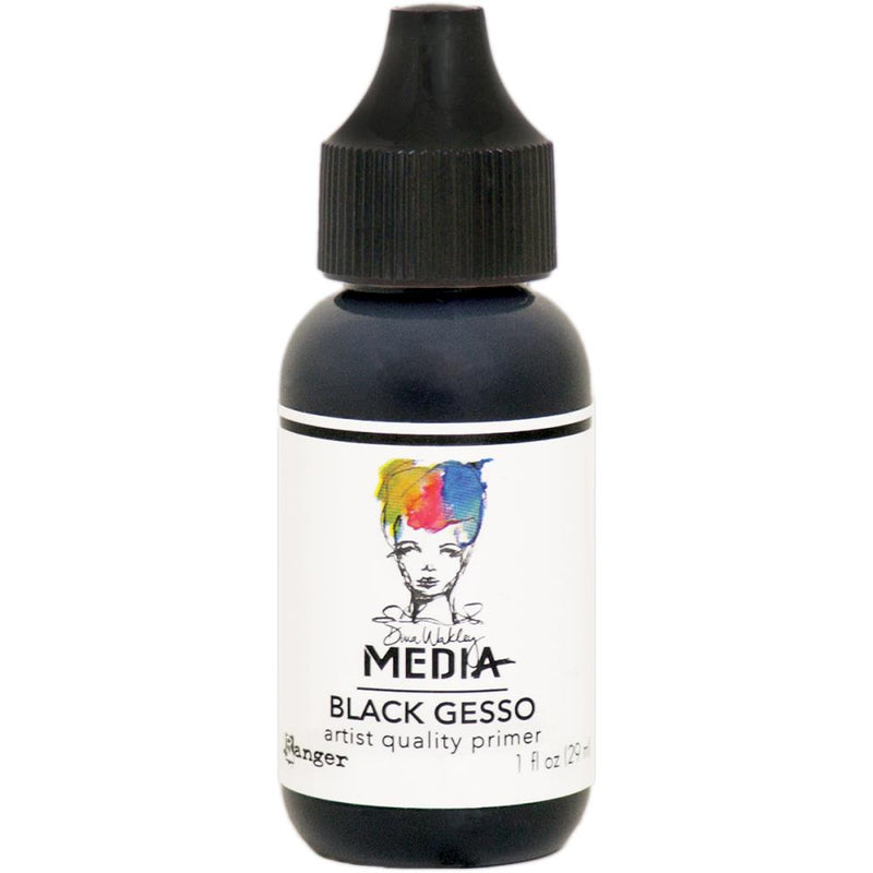 Dina Wakley MEdia Medium 1oz - Black Gesso, MDQ54160