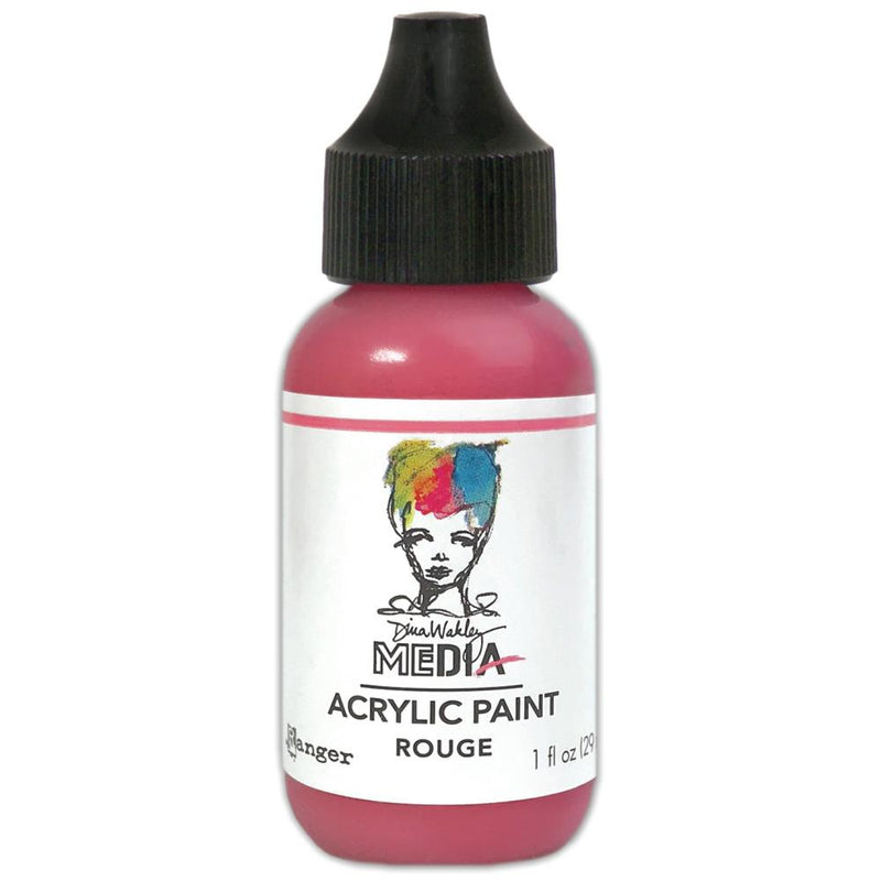 Dina Wakley Media Acrylic Paint 1oz, Rouge, MDQ75189 WAS $3.49