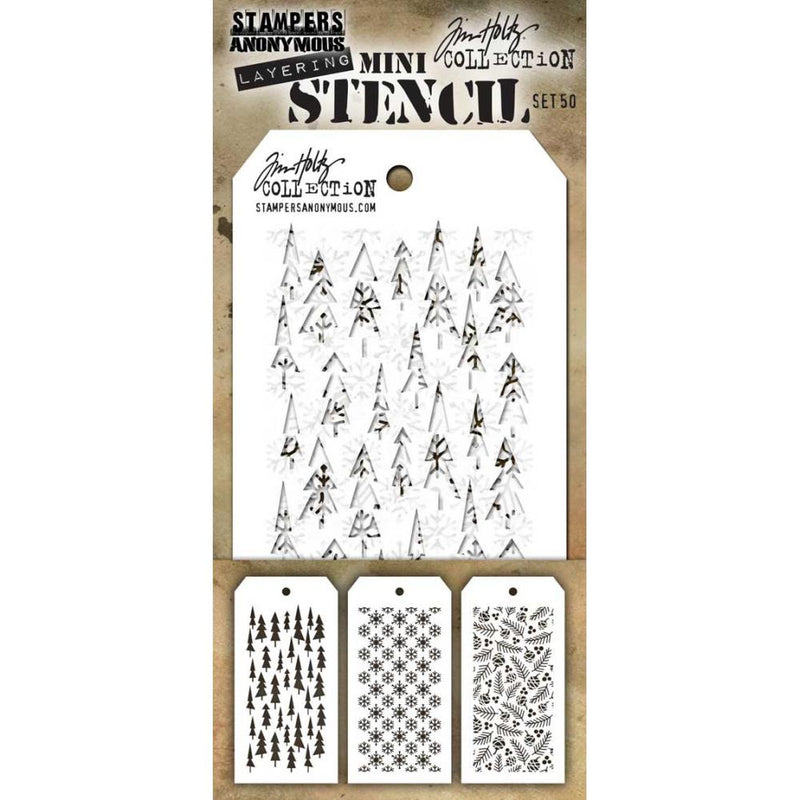 Stampers Anonymous Mini Layering Stencil Set 3Pc - Set