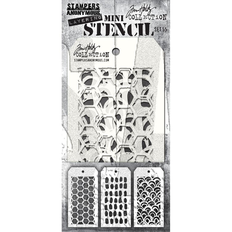 Stampers Anonymous Mini Layering Stencil Set 3Pc - Set