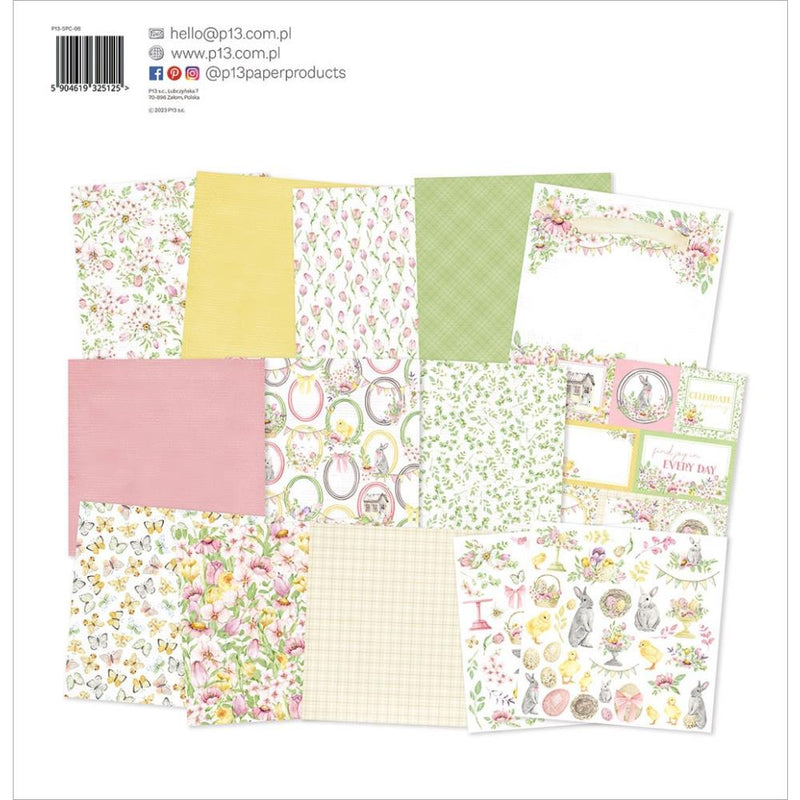 P13 Double-Sided Paper Pad 12x12 12/Pc - Spring is Calling, P13SPC08