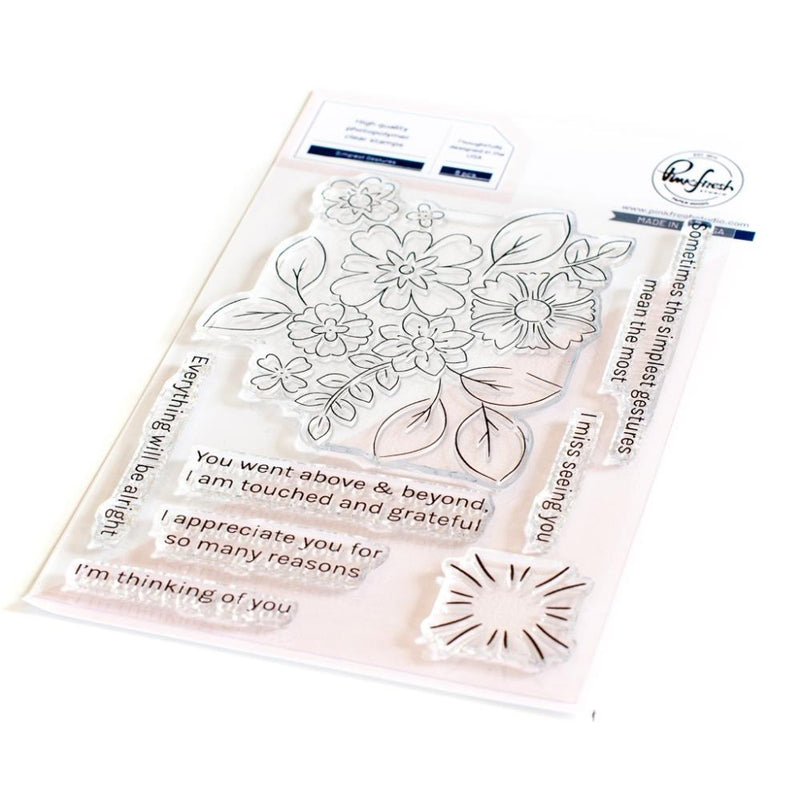 Pinkfresh Studio Stamp & Die & Stencil Sets - Simplest Gestures, 148522/148622/148722