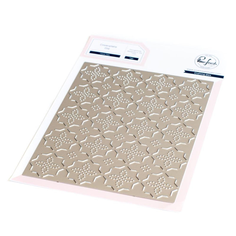 Pinkfresh Studio Die - Floral Tiles Cover Plate, PF150422