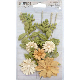 49 and Market - Paper Flowers - Sugar Petals - Butterscotch, SPF-32396