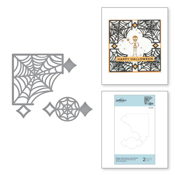 Spellbinders Etched Dies - Spider Web Corners Card Creator, S2-309