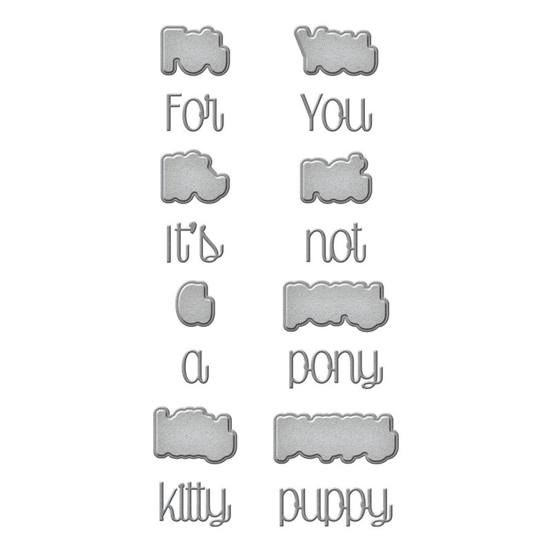 Spellbinders Etched Dies - It's Not A Puppy, S2-349