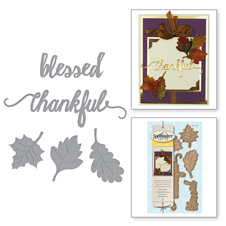 Spellbinders D-Lites Etched Dies - Fall Leaves, S3-270