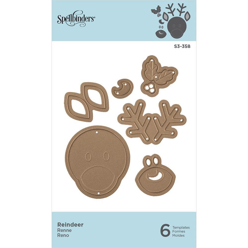 Spellbinders D-Lites Etched Dies - Reindeer, S3-358