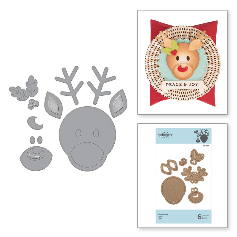 Spellbinders D-Lites Etched Dies - Reindeer, S3-358