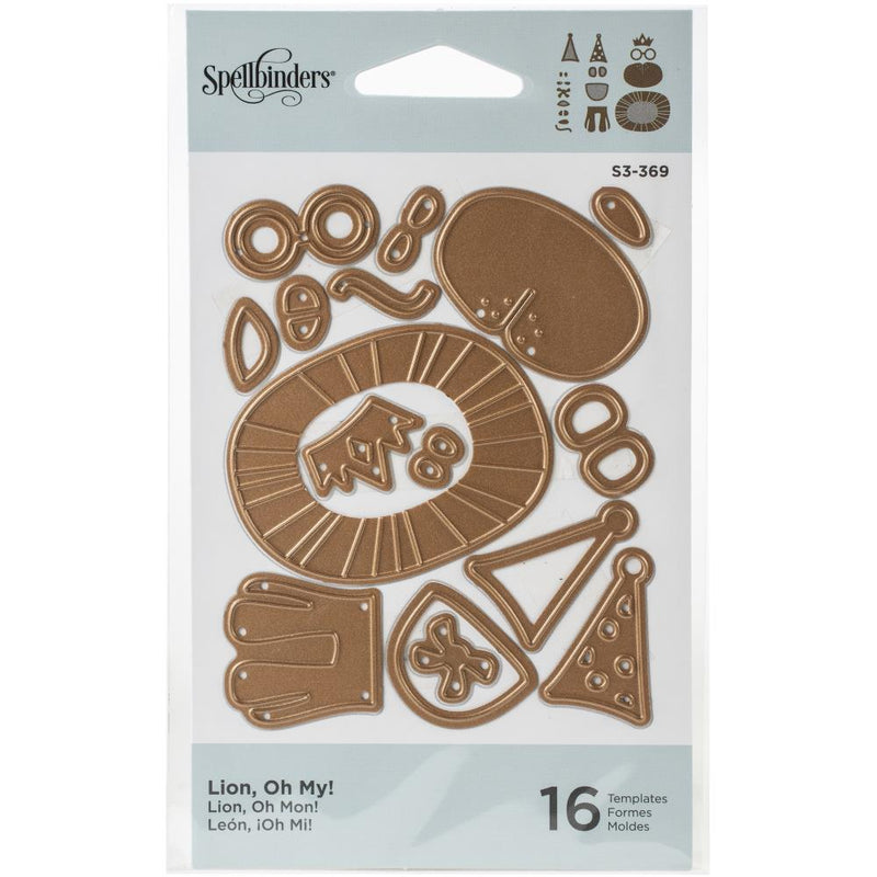 Spellbinders D-Lites Etched Dies - Lion, Oh My!, S3-369 Retired