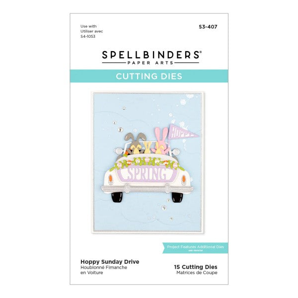 Spellbinders Die D-Lites Etched Dies -Hoppy Sunday Drive, S3-407