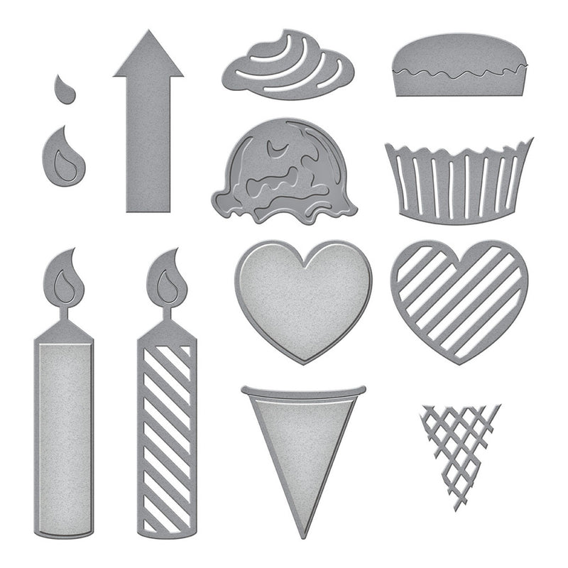 Spellbinders - Slider Bar Accents Dies- Birthday Celebrations Collection, S3-448