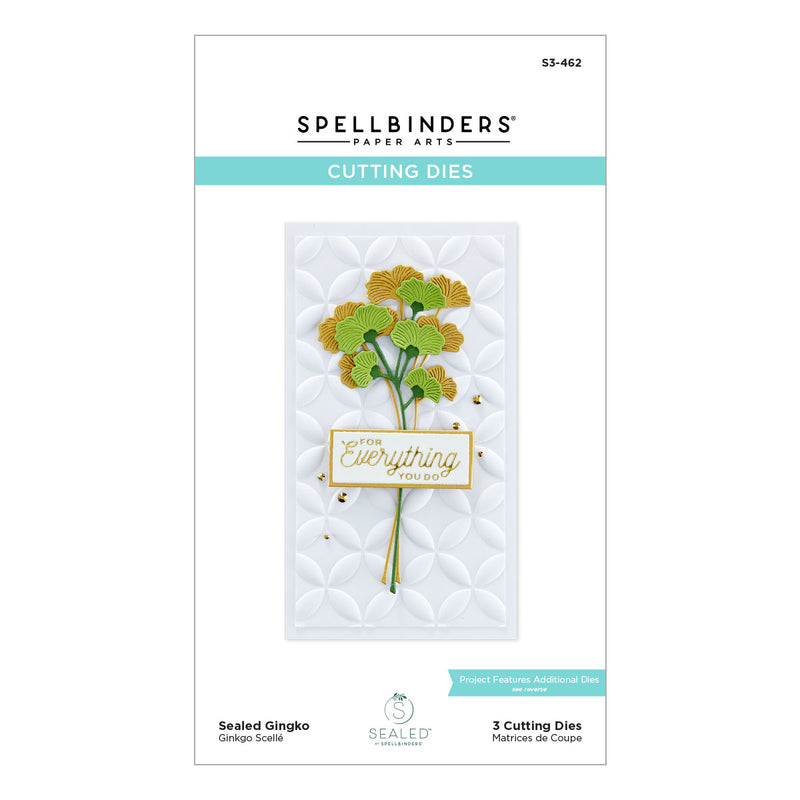 Spellbinders Etched Dies - Sealed Ginkgo, S3-462