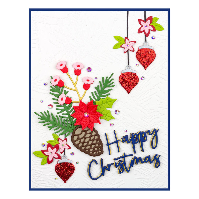 Spellbinders Etched Dies - Create A Christmas Sentiment, S4-1134