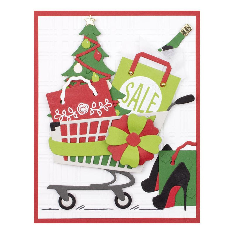 Spellbinders Shopping Cart Holiday & Presents Etched Dies, S4-1143